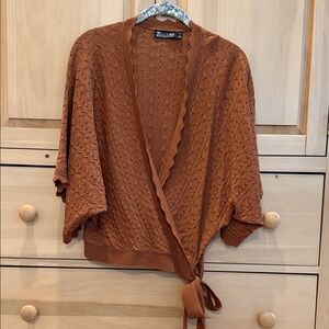 NY&Co 7th Avenue Women's Rust Crisscross Sweater